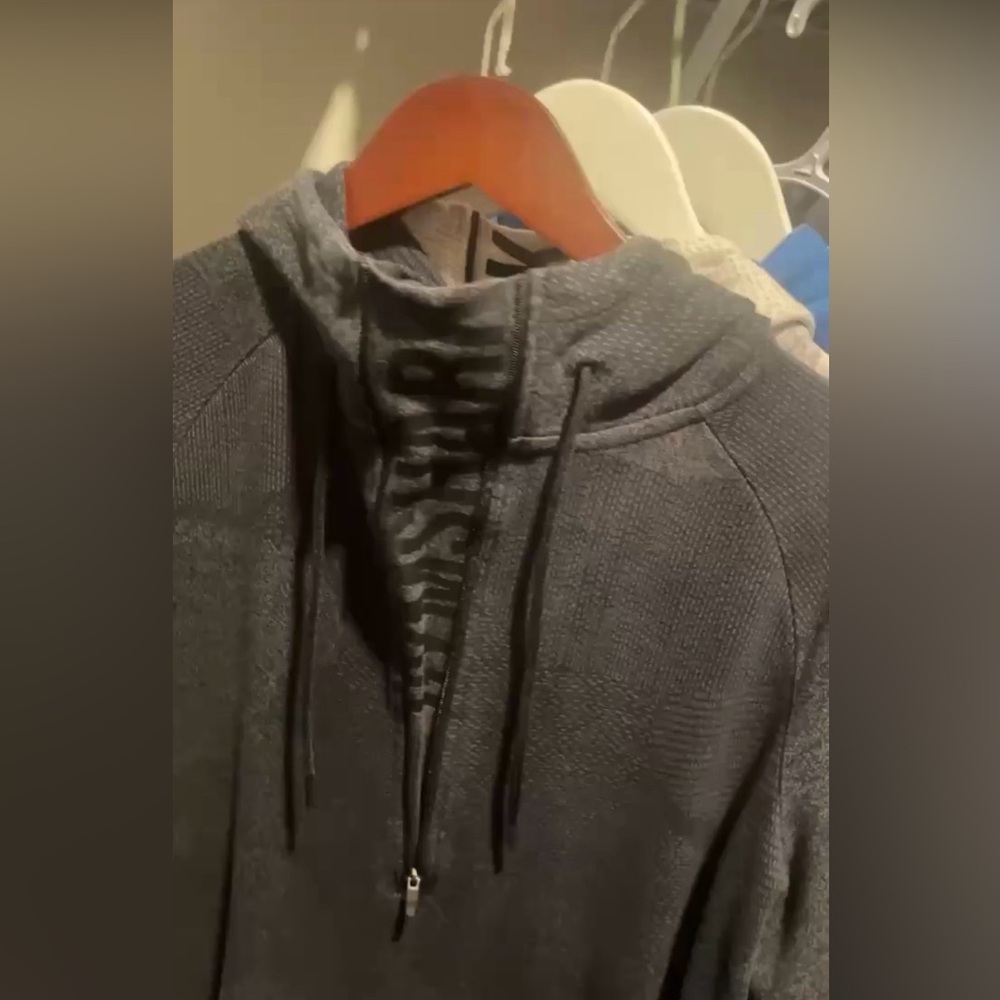 Black and gray Gymshark hoodie
